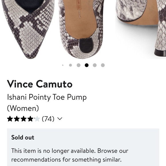 NWOT Ishani Leather Vince Camuto Flared Heel Pump Sz 8 1/2 - Picture 4 of 6